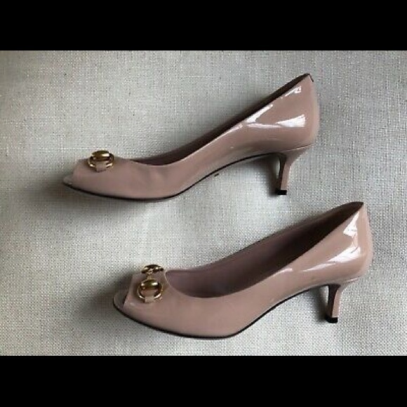 Gucci Pumps Horsebit Pink Patent Heels Jolene 6 36 - Picture 5 of 8
